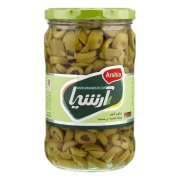 زیتون شور ورقه شده بدون هسته 660 گرمی آرشیا زیتون شور ورقه شده بدون هسته 660 گرمی آرشیا